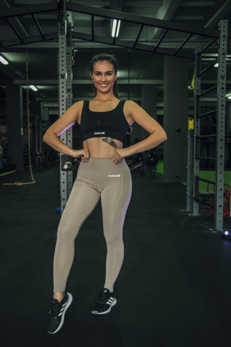 Dámske fitness legíny Cream Shine 2